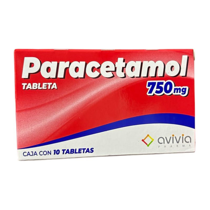 Paracetamol 750mg Avivia 10 Tabletas