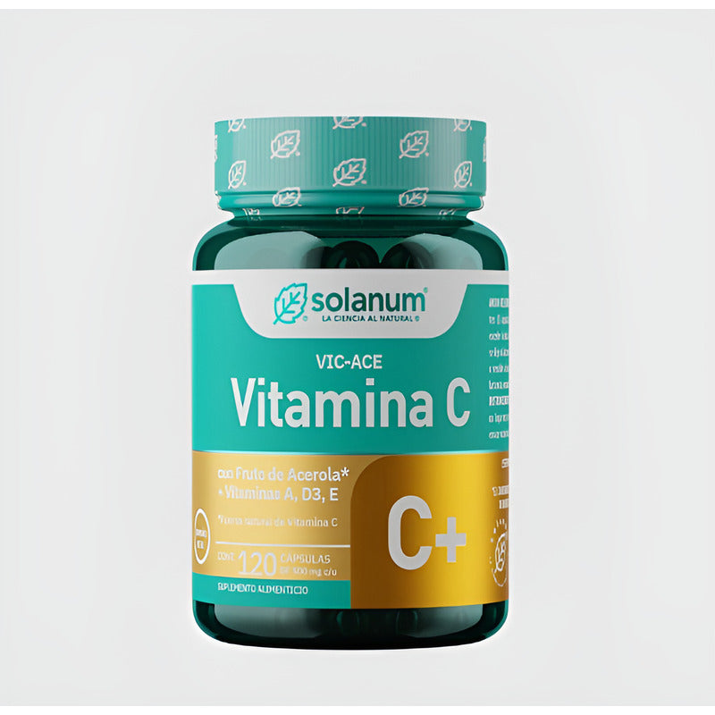 Solanum Vic-ace Vitamina C Con Fruto De Acerola 120 Cápsulas Sin Sabor
