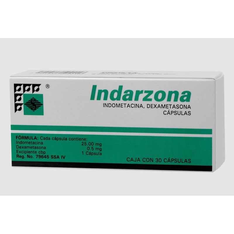 Indarzona Indometacina/dexametasona 25/0.5mg 30 Caps