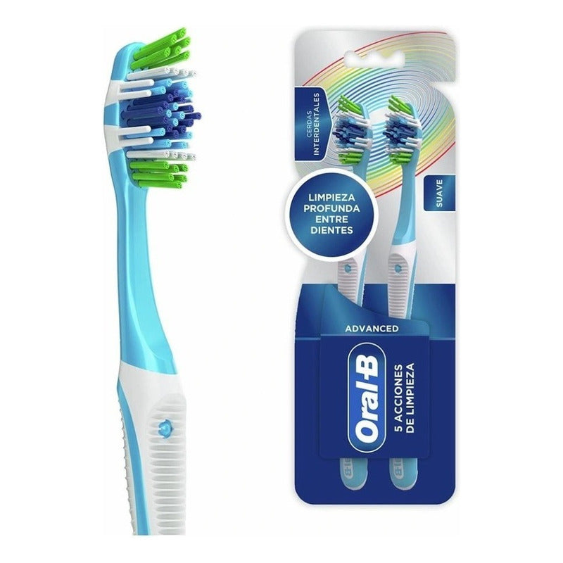 Cepillo De Dientes Oral-b Advanced 5 Acciones Delimpieza Suave 2 Piezas
