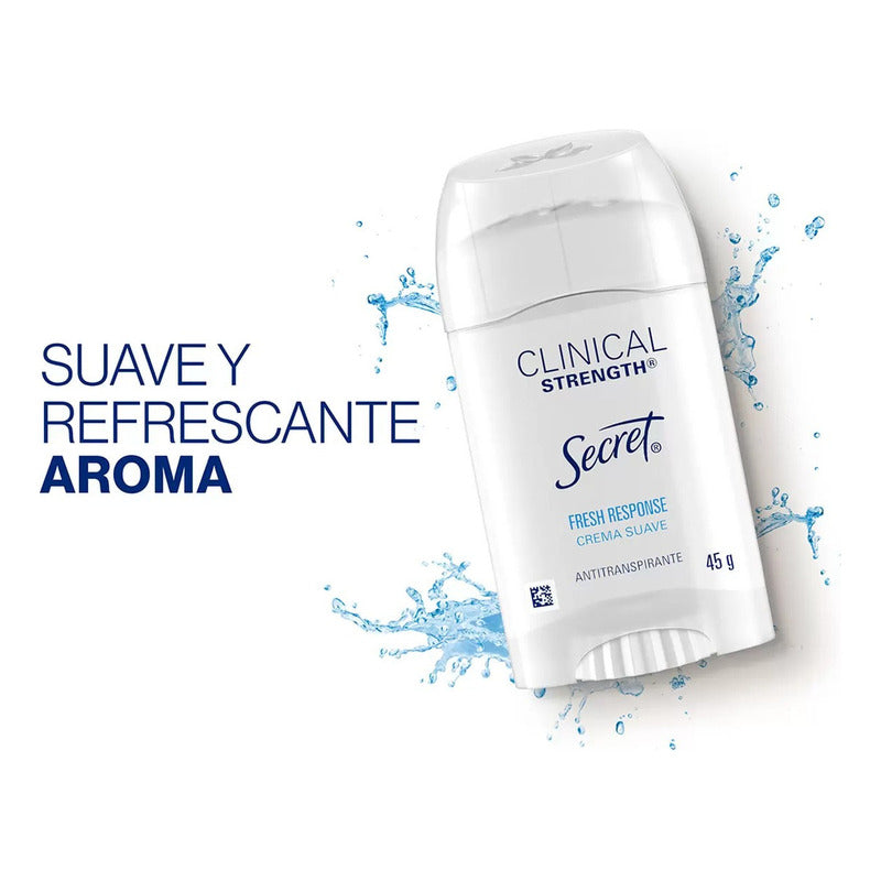 Secret Clinical Strength Clinical Strength Fresh Response Crema - Pack - 4 - 45 G