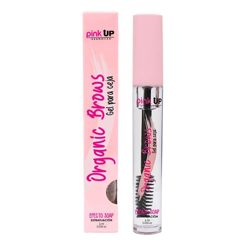 Pink Up Organic Brows Gel Para Cejas  Transparente
