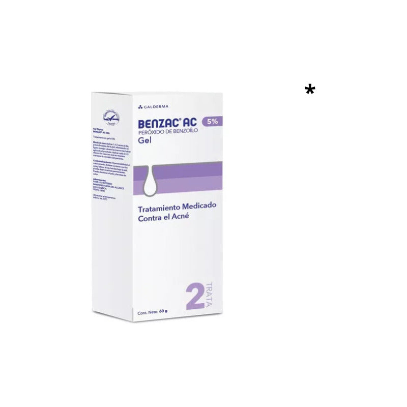 Benzac Gel Ac 5 % 60 G Para Barros Y Espinillas Uso Nocturno En Piel Grasa