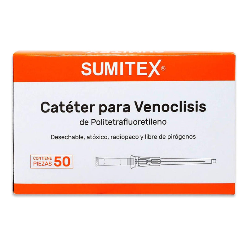 Catéter Para Venoclisis Sumitex Caja Con 50pzs