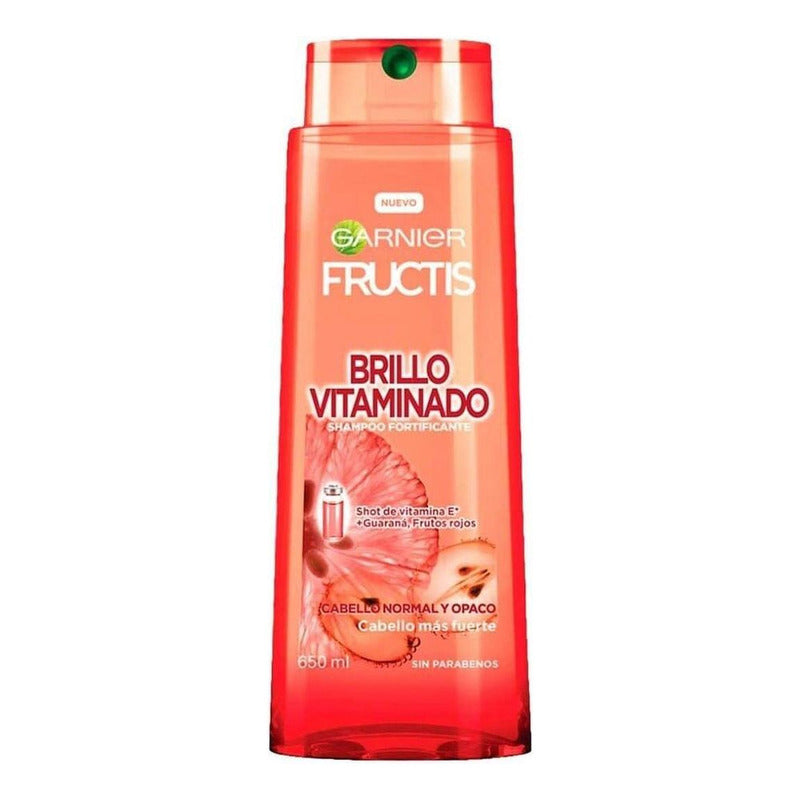 Shampoo Fructis Fructis Brillo Vitaminado En Tubo Depresible De 650ml Por 1 Unidad