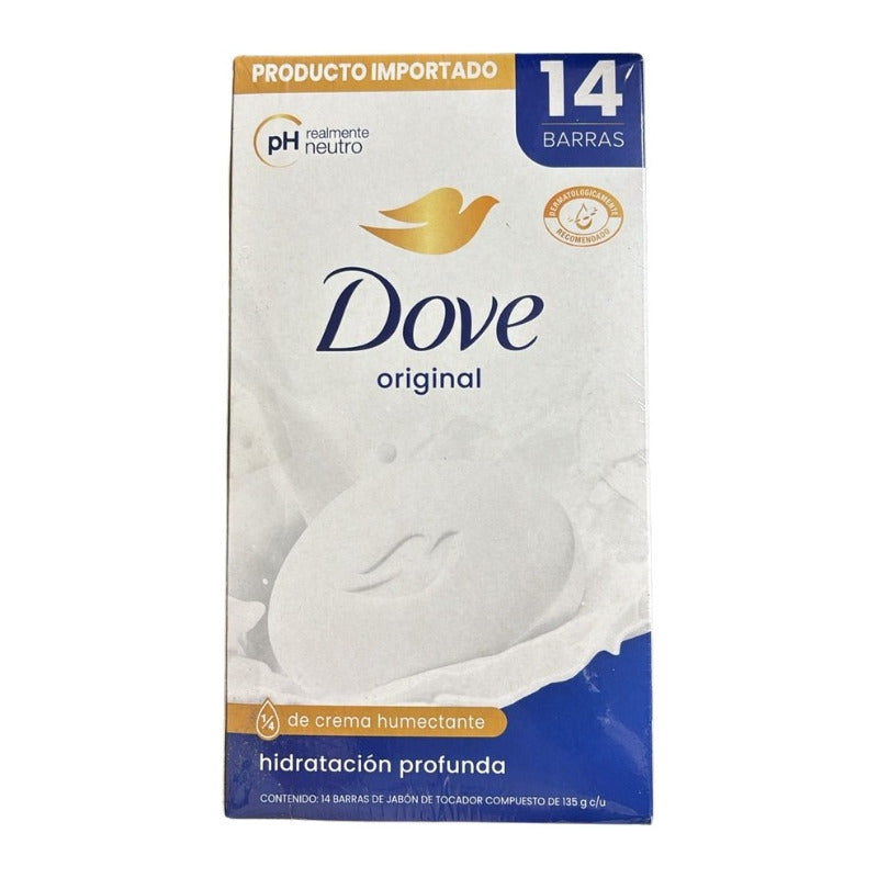 Jabón Dove Original Ph Neutro 14 Pzas De 135g