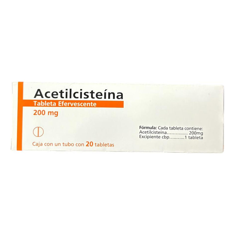 Acetilcisteína Tableta Efervescente 200mg Con 20tabs