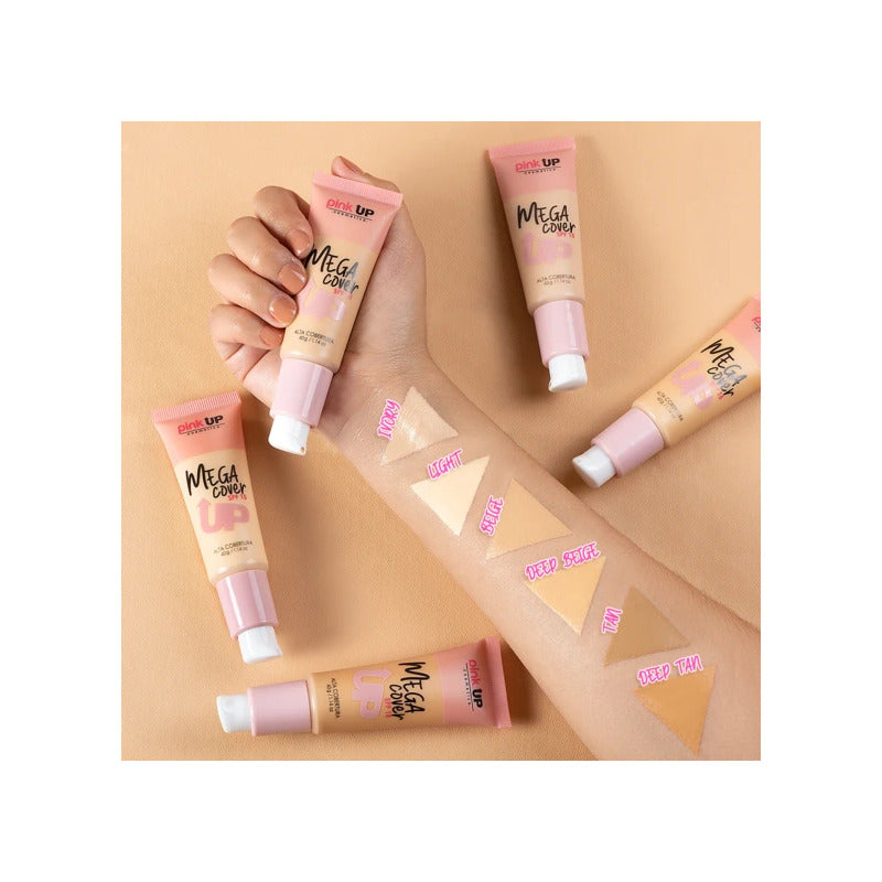 Pink Up, Maquillaje De Larga Duración, Cobertura Completa