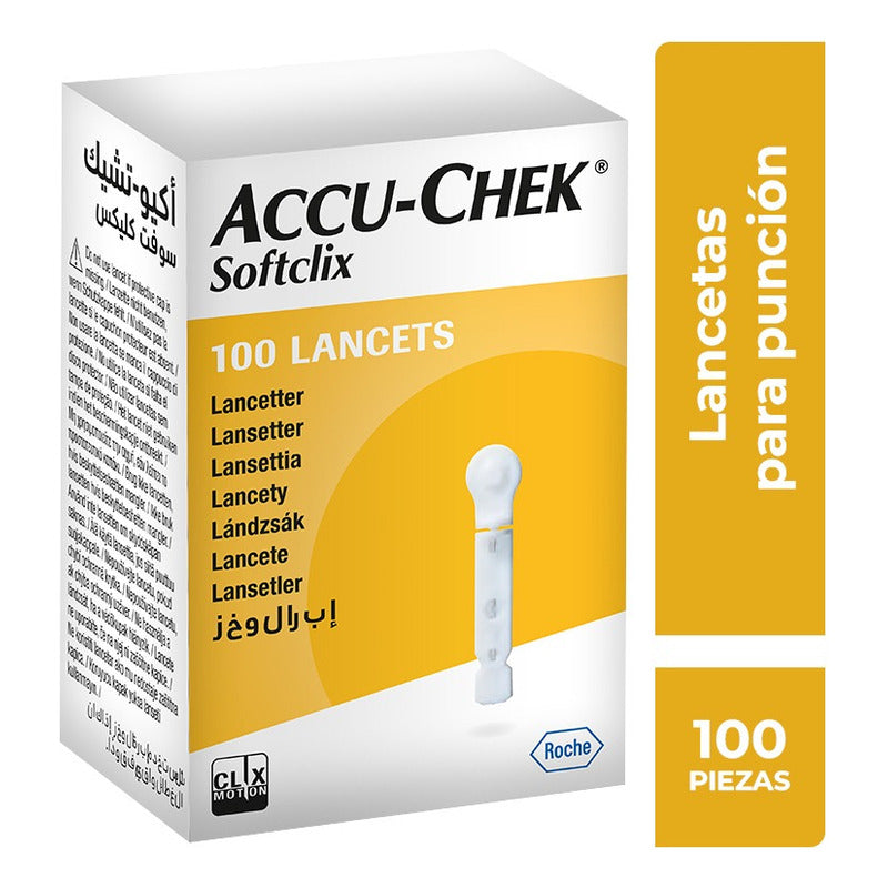 Lancetas Accu Check Sofclix 100 Piezas Blanco