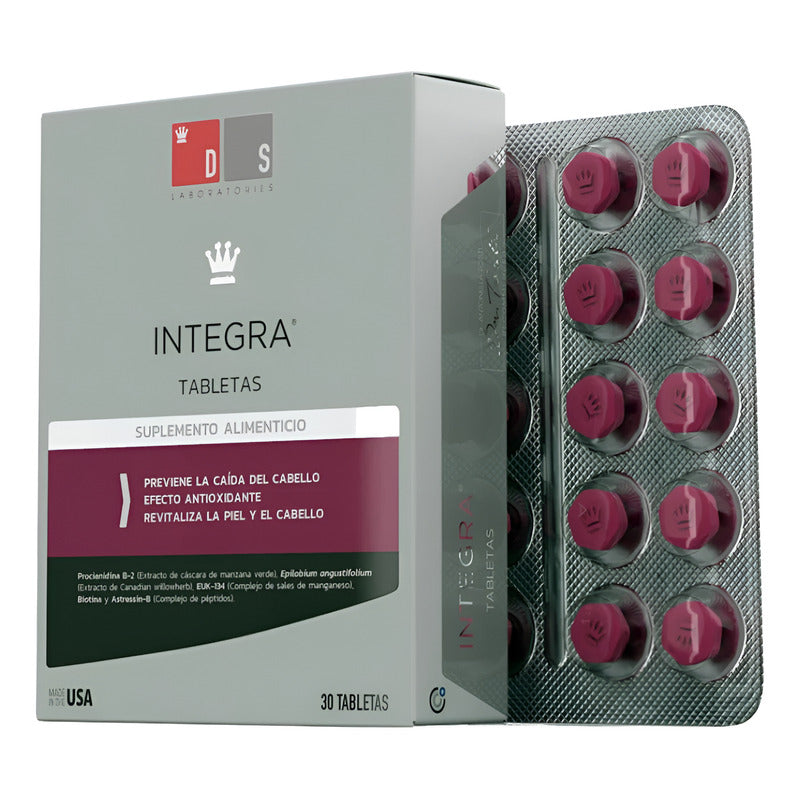 Ds Integra Suplemento Anti Caida Cabello 30 Tabletas Sin Sabor