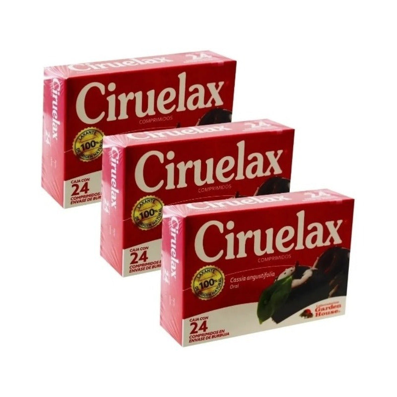3 Cajas De Ciruelax 24 Comprimidos 15mg C/u