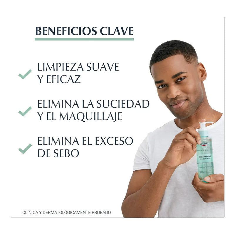 Eucerin Gel Limpiador Facial Dermo Pure Piel Grasa 400ml