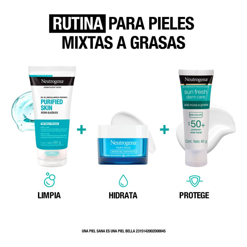 Protector Solar Facial Sin Color Neutrogena Sun Fresh Derm Care Niacinamida Fps50+ 40 G