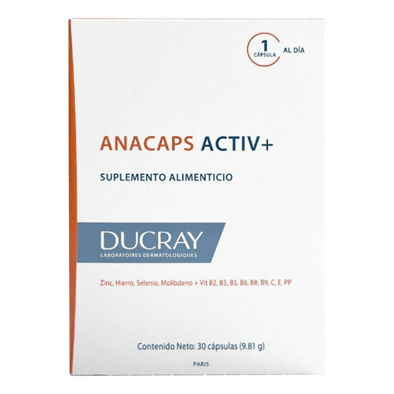 Anacaps Ducray Active+ Anticaída De Cabello En Cápsulas X30