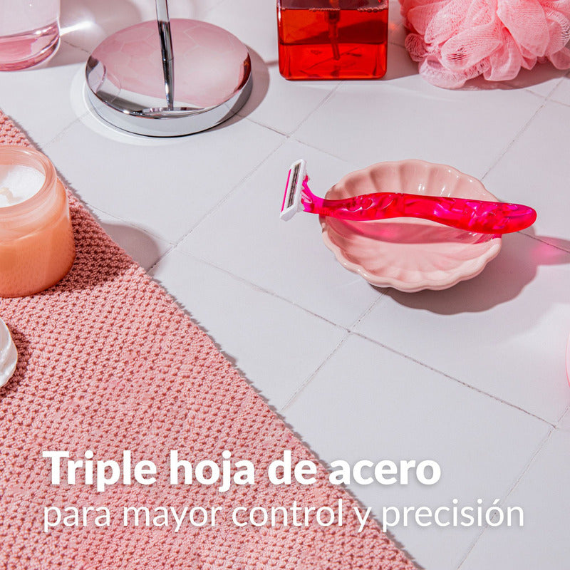 Rastrillos Desechables Bic Soleil Rosa-morado 2 Piezas