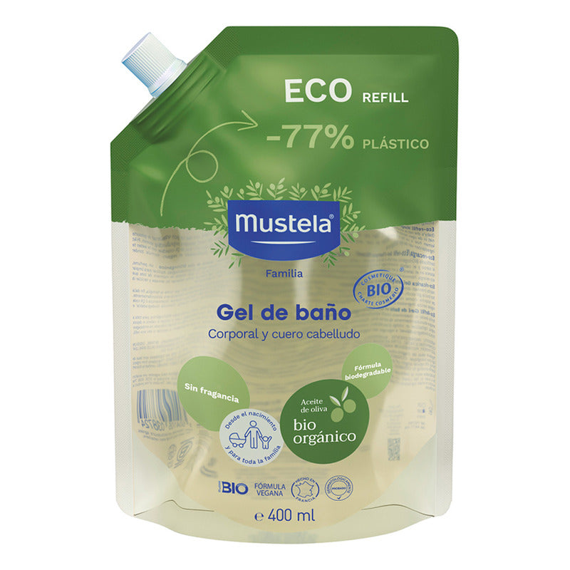Mustela Bio Orgánico Gel De Baño Refill 400ml