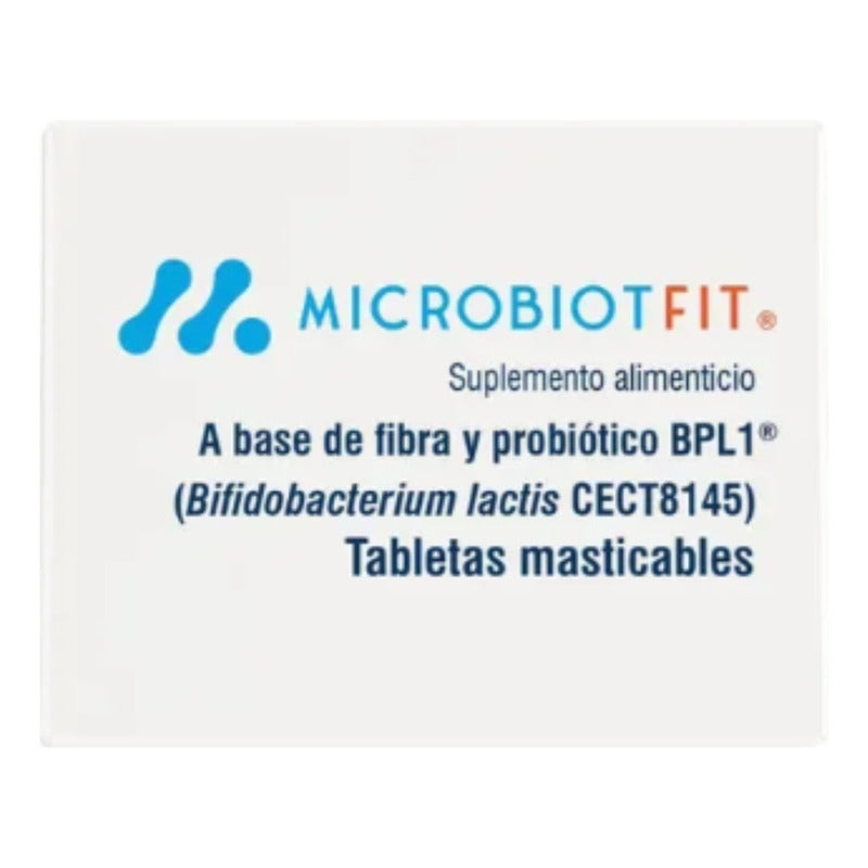 Microbiot Fit 30 Tabletas Masticables Sabor Sin Sabor Sin Sabor