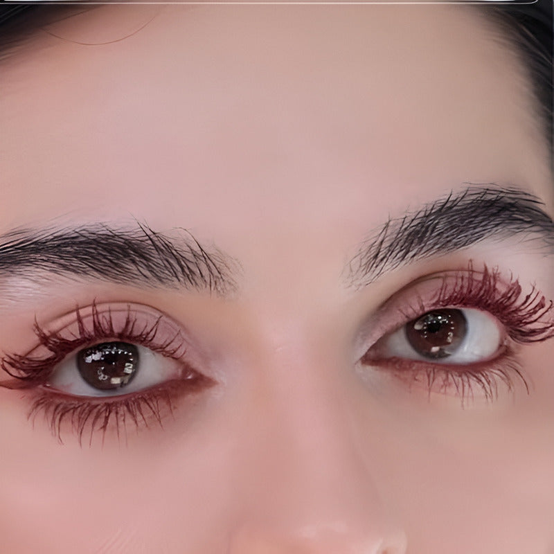 Yuya-máscara De Pestañas 10 Aceites Naturales-color Borgoña