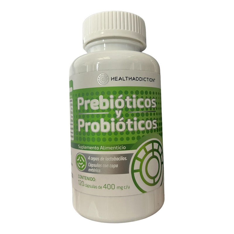 Healthaddiction Prebióticos Y Probióticos 400mg 120caps Sabor Sin Sabor