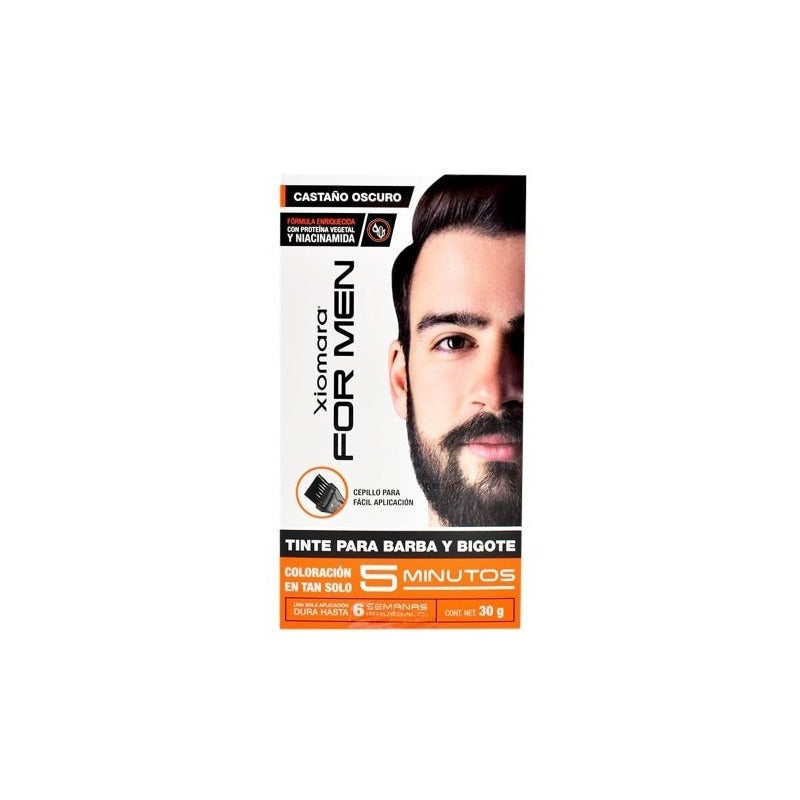Xiomara For Men Tinte Para Barba Y Bigote Con Cepillo