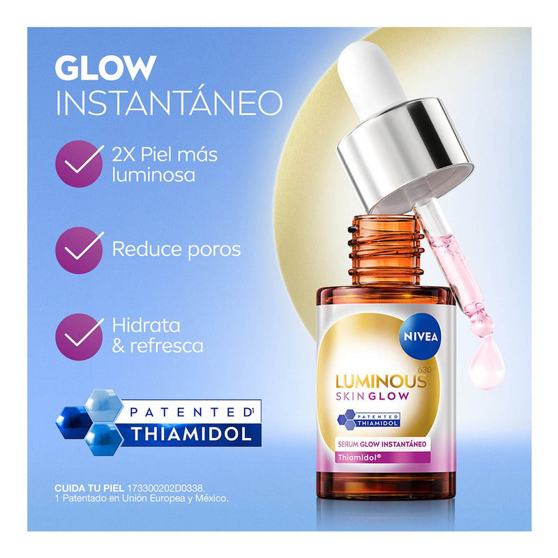 Nivea Serum Skinglow Luminous Instantáneo 15ml Día/noche Todo Tipo De Piel