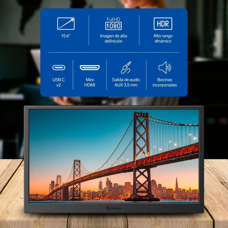 Monitor Portátil Hdr De 15.6 Para Laptop- Dis-116