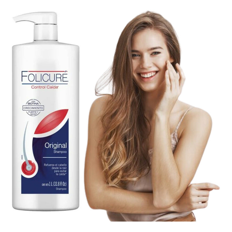 Folicure Shampoo Folicure Control Caida En Botella De 1000ml Por 1 Unidad