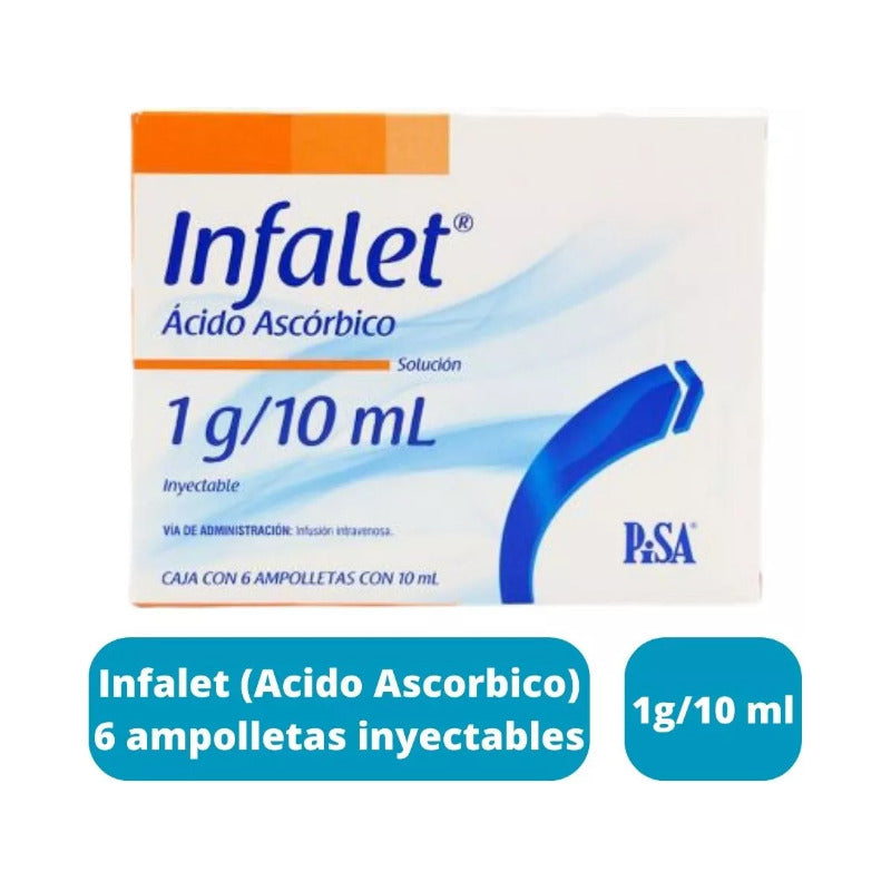 Infalet Ácido Ascórbico 1g/10ml Caja Con 6amp