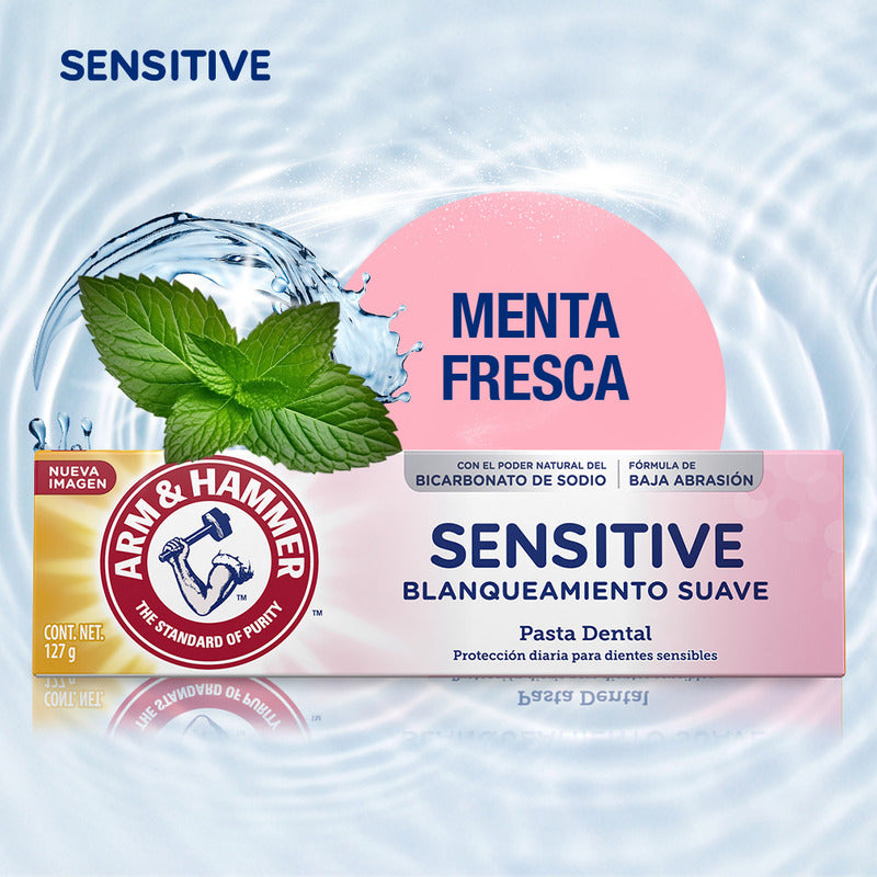 Crema Dental White Sensitive Sabor A Menta 127 G Arm And Hammer