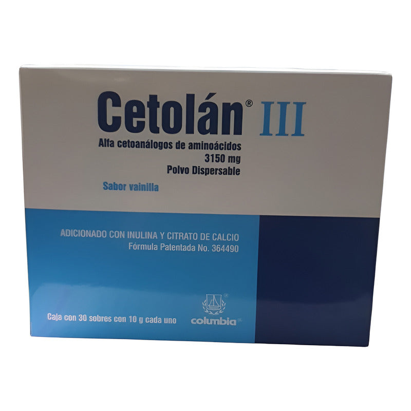 Cetolán Iii Sabor Vainilla, 30 Sobres Con 10g C/u