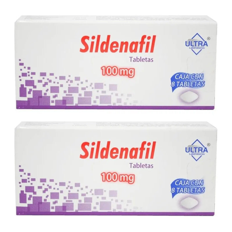 Sildenafilo Tableta 100 Mg, 8 Tabletas (2x1)