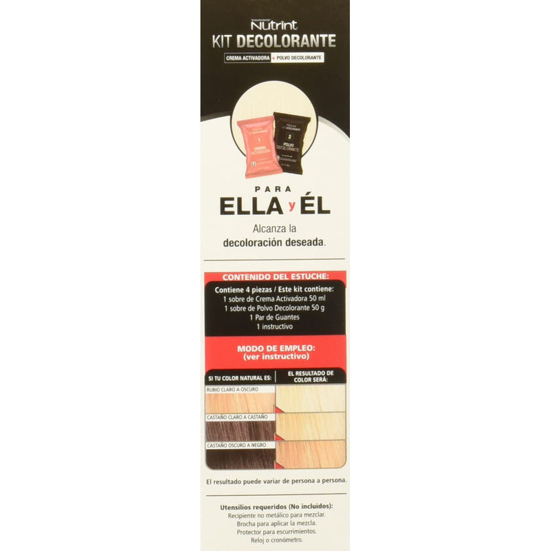 Nutrit Kit Decolorante Crema Activadora + Polvo Decolorante