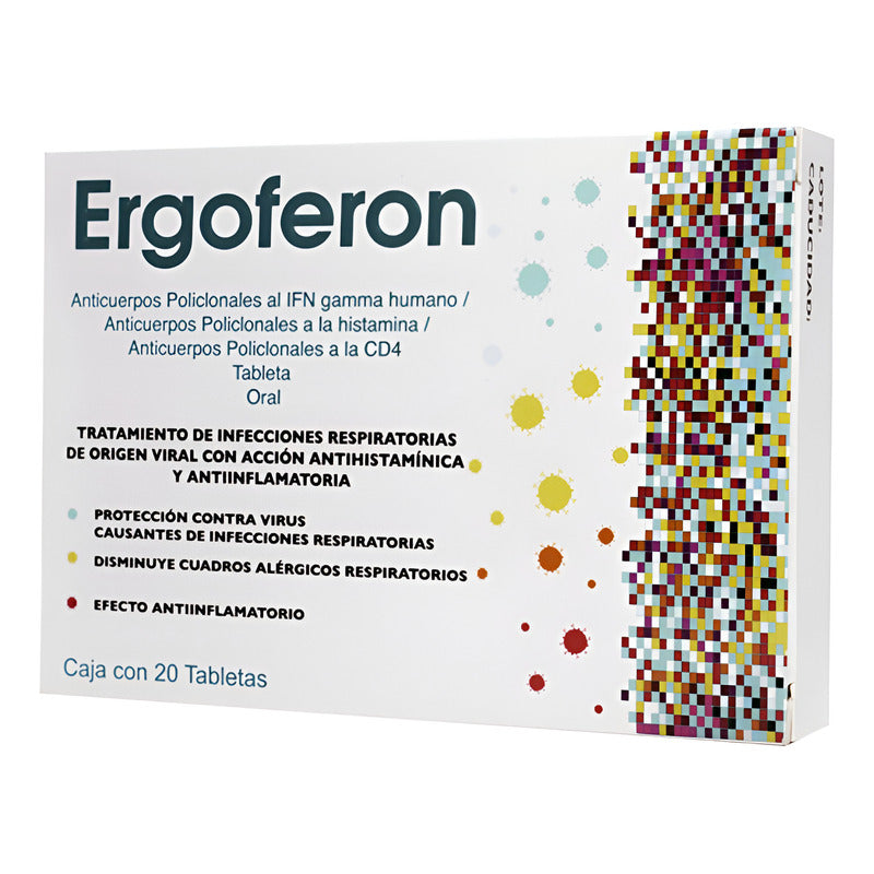 Ergoferon Suplemento Alimenticio 20 Tabletas Sin Sabor