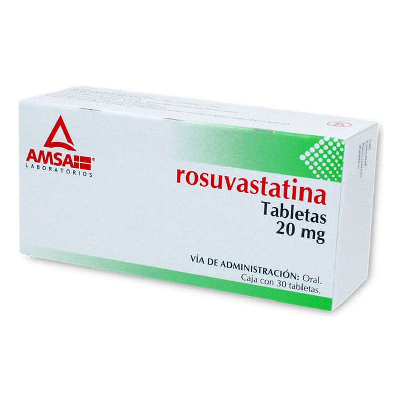 Rosuvastatina Amsa 20mg 30 Tabletas