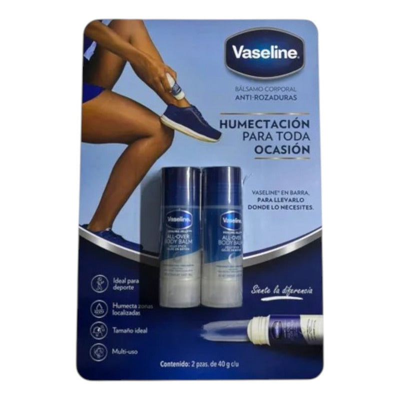 Vaseline Balsamo Corporal Anti Rozaduras En Barra 2pz 40gc/u Neutra