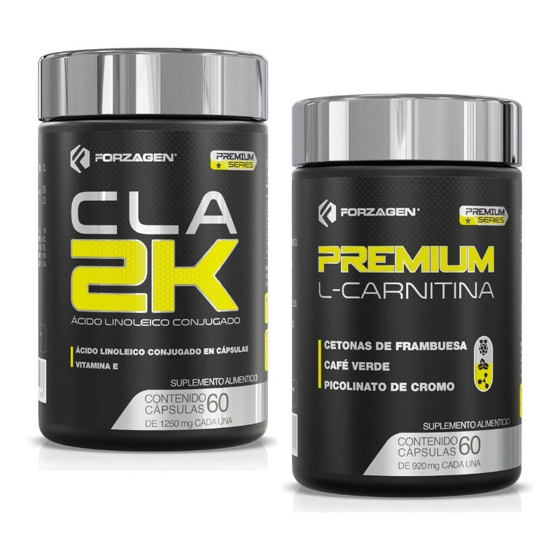 Forzagen Premium Series L-carnitina + Cla-2k 120 Caps | Termogénico Sin Sabor