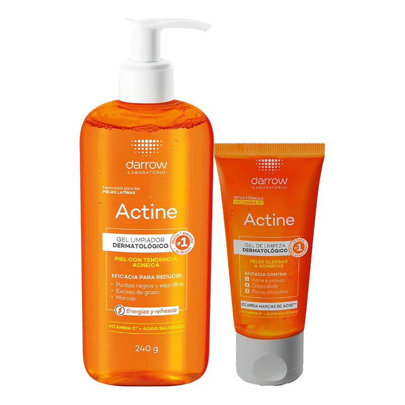 Kit 2 Darrow Gel Limpiador Actine240ml+gel 40ml