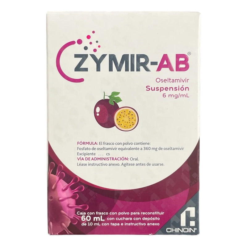 Zymir-ab Oseltamivir Suspensión 6ml Frasco Con Polvo 60ml