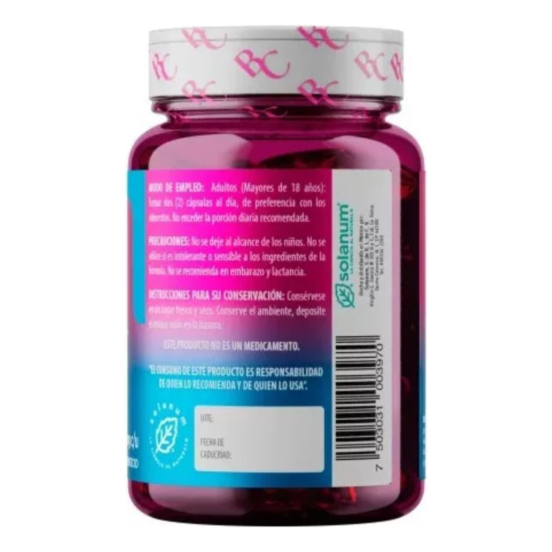 Solanum Belacaps Omega 6 + Ácido Fólico Y Vitaminas 120 Caps Sin Sabor