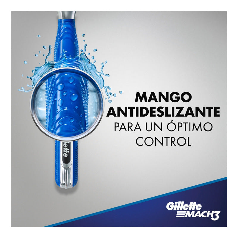 Afeitadora Gillette Mach3 Acqua Grip Con 2 Unidades